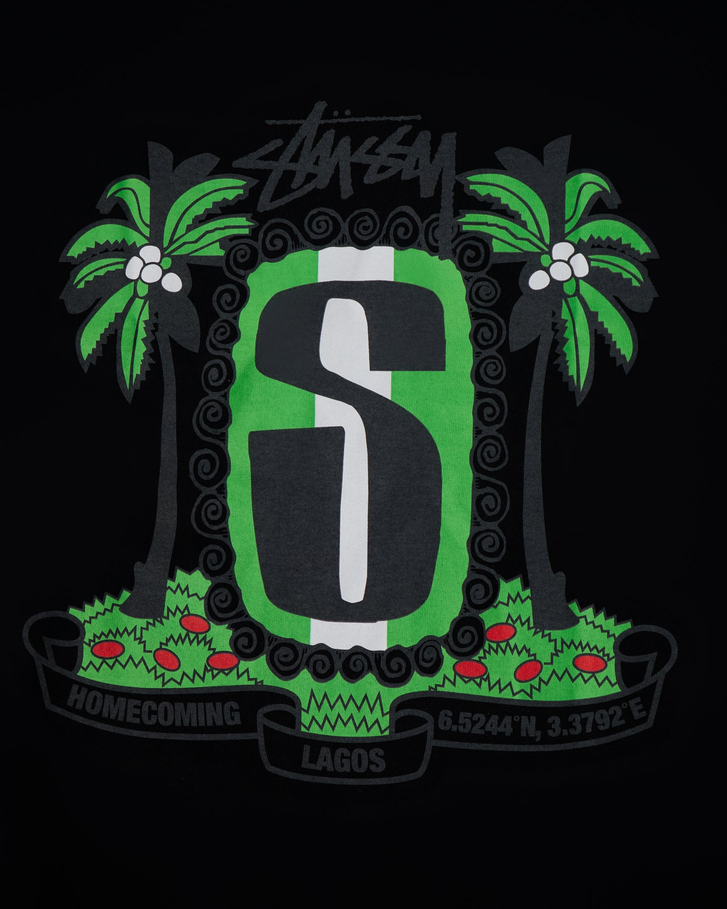 Homecoming x Stussy Lagos Black Tee