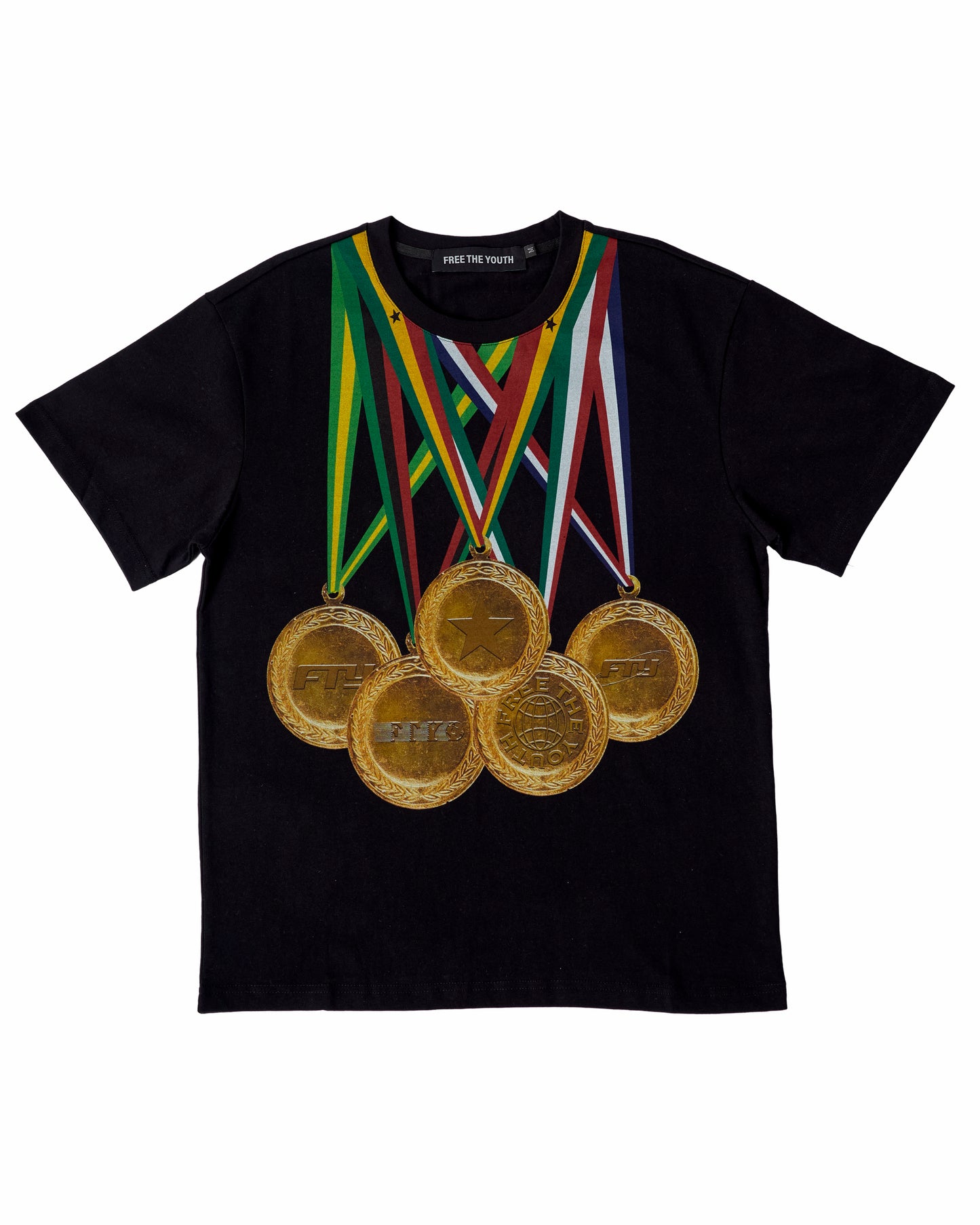 Free The Youth Medals Tee - Black