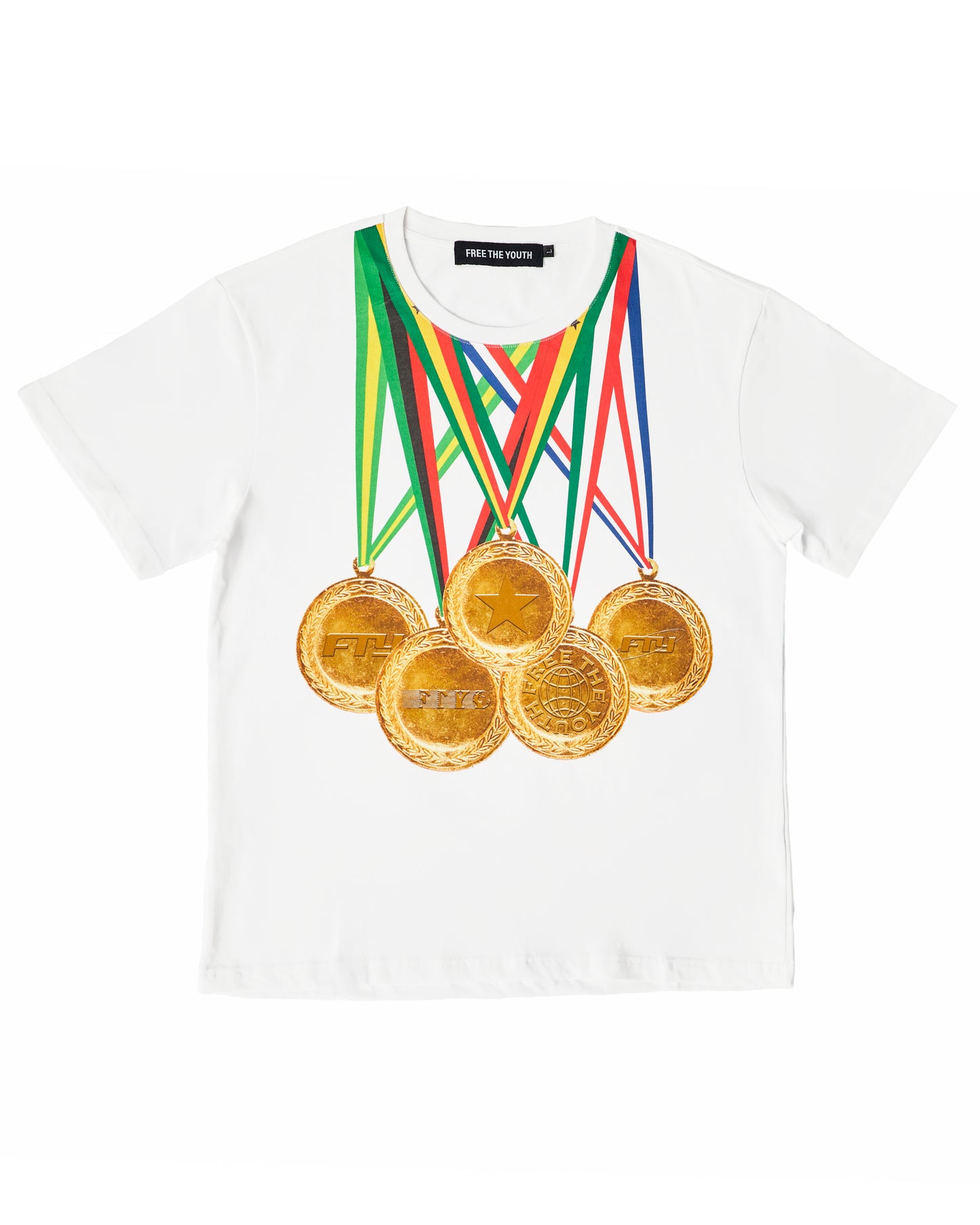 Free The Youth Medals Tee - White