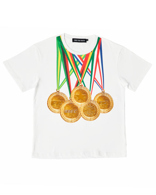 Free The Youth Medals Tee - White