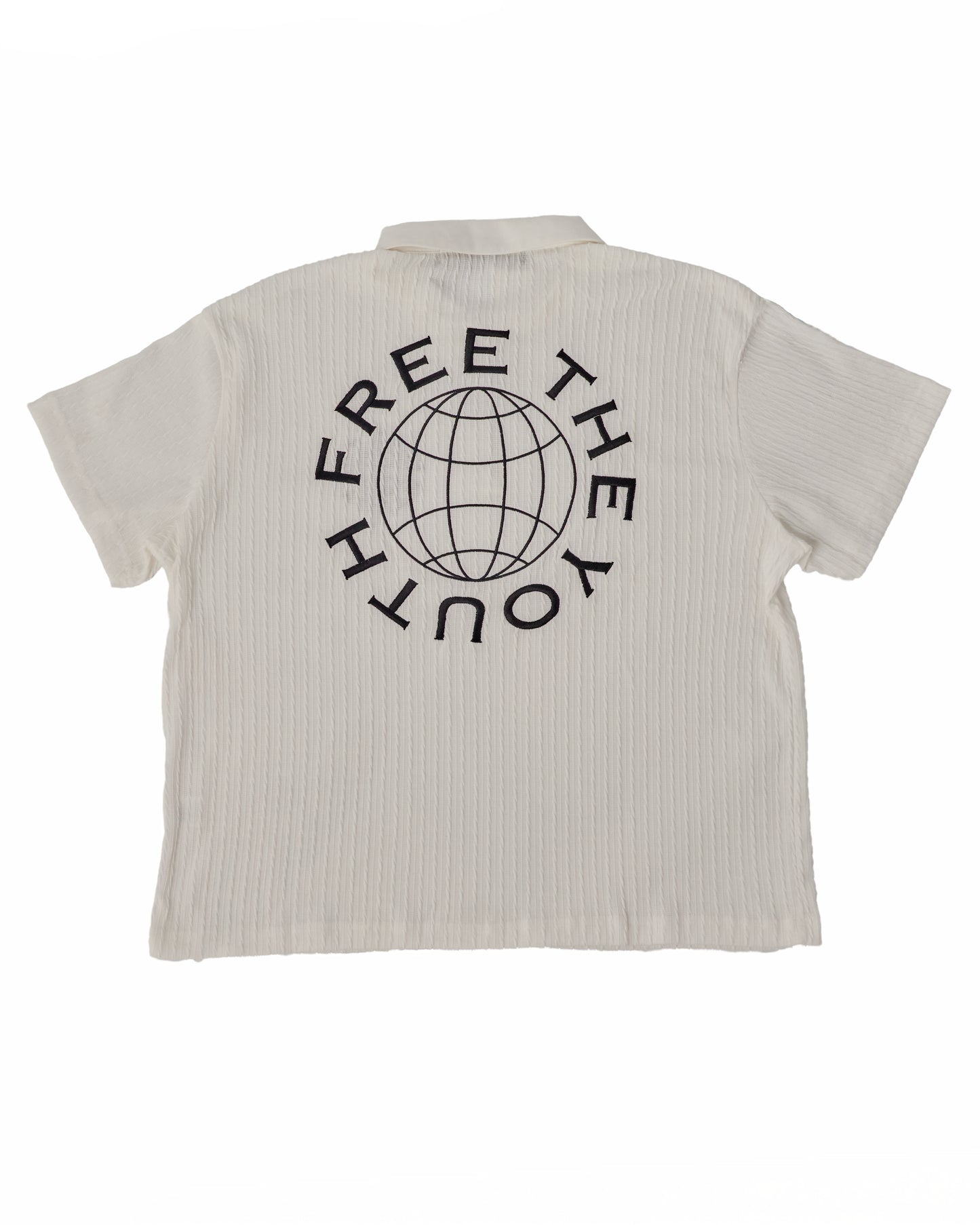 Free The Youth Polo Zip - White