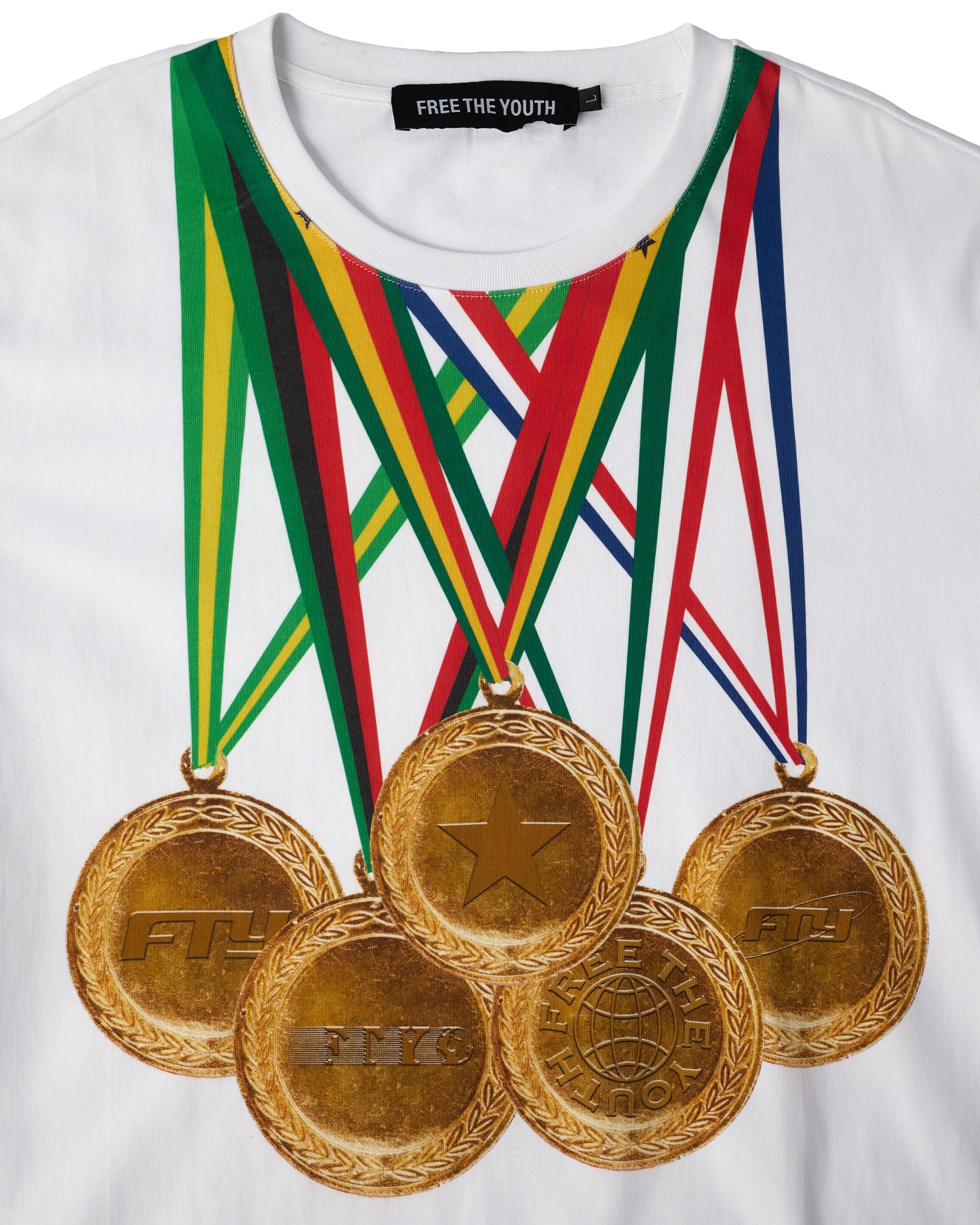 Free The Youth Medals Tee - White